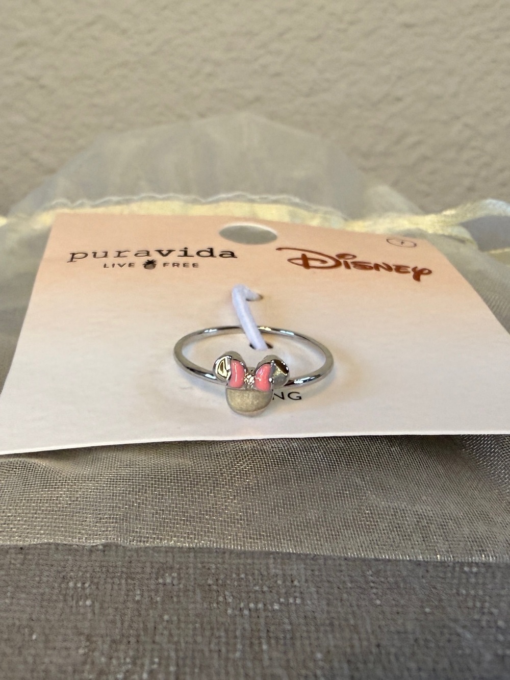 Pura Vida Disney Delicate Minnie Mouse Ring, Size 7 - Picture 16 of 16